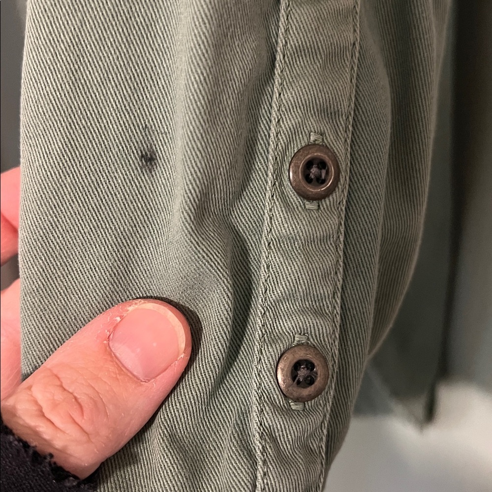 Madewell Army Green Button Down Tomboy Work Shirt - Medium - Picture 4 of 4